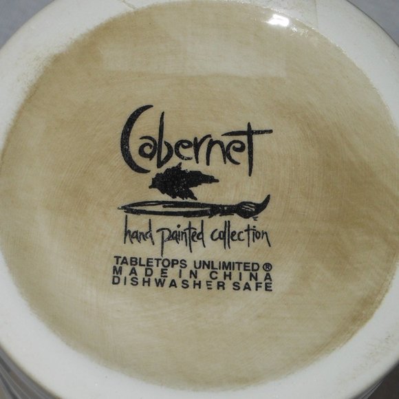 hand painted coffee mug. Table Tops unlimited CABERNET - Picture 6 of 6